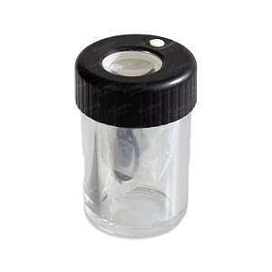 Pote Hermético ABDZ Lupa + Led 110ml - Preto