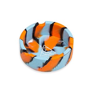 Cinzeiro Redondo Squadafum - Mix Azul Laranja Preto