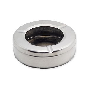 Cinzeiro Redondo de Metal c/ Tampa - 14 cm