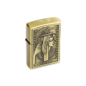 Isqueiro de Fluido Cleópatra II - Dourado Envelhecido