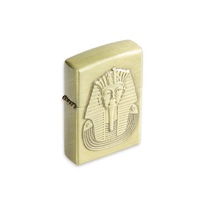 Isqueiro de Fluido Faraó IV - Dourado Envelhecido