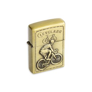 Isqueiro de Fluido Bike Cleveland - Dourado Envelhecido