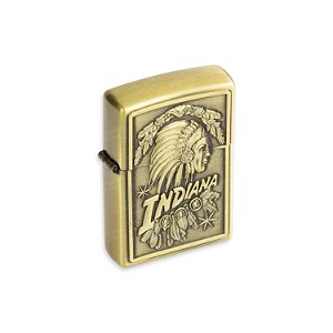 Isqueiro de Fluido Indiana III - Dourado Envelhecido