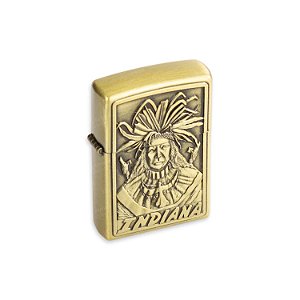 Isqueiro de Fluido Indiana IV- Dourado Envelhecido