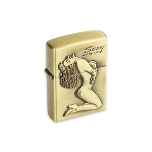 Isqueiro de Fluido Woman III  - Dourado Envelhecido