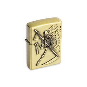 Isqueiro de Fluido Esqueleto IV - Dourado Envelhecido