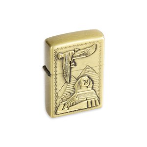 Isqueiro de Fluido Egito Esfinge de Gizé - Dourado Envelhecido