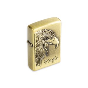 Isqueiro de Fluido Águia V - Dourado Envelhecido