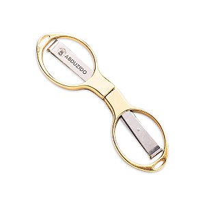Tesoura Abduzido Dobrável Round Metal - Dourado