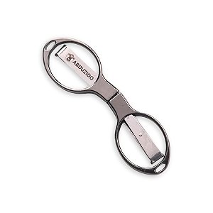 Tesoura Abduzido Dobravel Round Metal - Preto