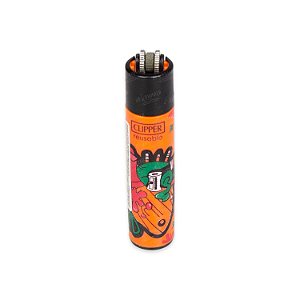 Isqueiro Clipper Grande My Heart - Laranja