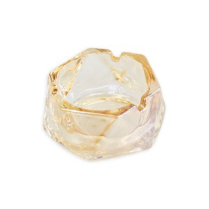 Cinzeiro de Vidro Diamond (Diamante) - Dourado