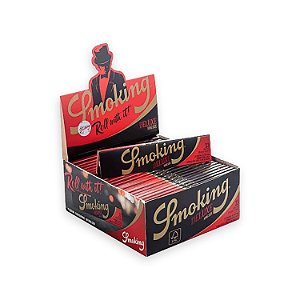 Caixa de Seda Smoking (Preta) Deluxe King Size - Dislay com 50