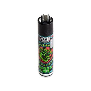 Isqueiro Clipper Grande Weed Billboard - Green Life