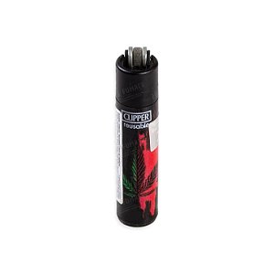 Isqueiro Micro Clipper Half Leaf – Verde e Vermelho