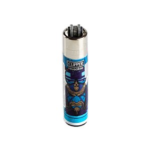 Isqueiro Clipper Grande Samurai Masks – Azul