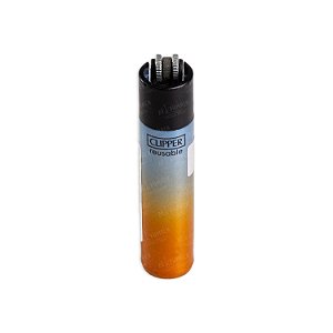 Isqueiro Clipper Grande Blue Crystal Gradient – Laranja Azul