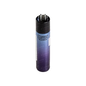Isqueiro Clipper Grande Blue Crystal Gradient – Roxo Azul