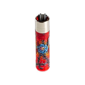 Isqueiro Clipper Grande Thorns & Roses – Vermelho