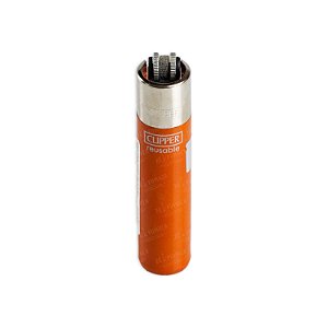Isqueiro Clipper Grande Crystal Warm – Laranja (Metalizado)