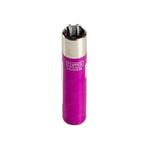Isqueiro Clipper Grande Crystal Warm – Rosa (Metalizado)