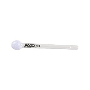 Piteira de Vidro Longa 5mm Bocal Bolinha To Na Bê -Mix Branco e Azul