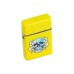 Isqueiro Maçarico Zengaz Skull Smoking - Amarelo