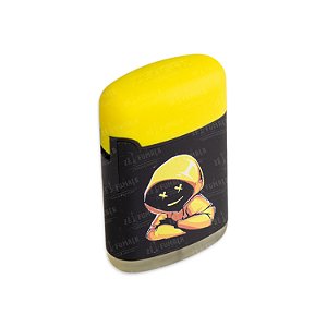 Isqueiro Maçarico Zengaz Capuz Amarelo - Mix Preto e Amarelo