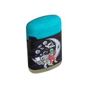 Isqueiro Maçarico Zengaz Astro Alien - Mix Preto e Azul