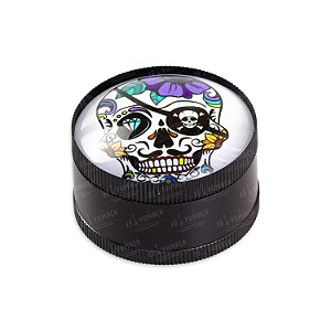 Dichavador de Metal 3D Caveira Mexicana IV - Preto