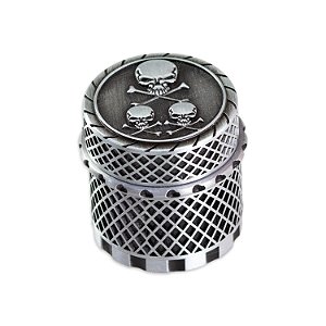 Dichavador de Metal Tambor Imã Caveira - Prata