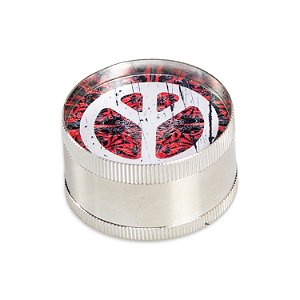 Dichavador de Metal Peace - Mix Vermelho e Branco