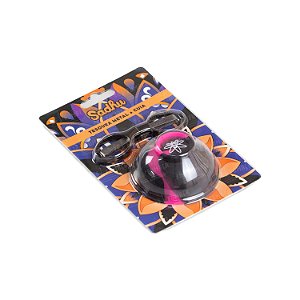 Kit Tesoura + Cuia Sadhu - Rosa e Preto