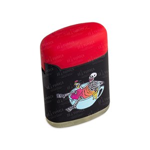 Isqueiro Maçarico Zengaz Skull Cup - Mix Preto e Vermelho