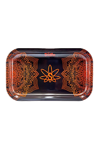 Bandeja de Metal Média Sadhu - Mandala Laranja