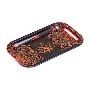 Bandeja de Metal Média Sadhu - Mandala Laranja