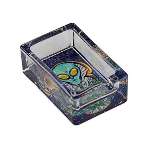 Cinzeiro de Vidro Retangular - Alien