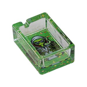 Cinzeiro de Vidro Retangular - Alien Leaves