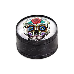 Dichavador de Metal 3D Caveira Mexicana I - Preto
