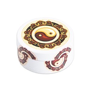 Dichavador de Metal Yin Yang - Branco
