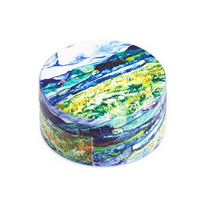 Dichavador de Metal Arte - Campo De Trigo com Ciprestes