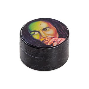 Dichavador De Metal Bob Marley Pequeno - Black IV