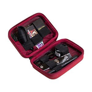 Kit Case Clássico Puff Vinho - Preto