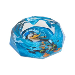 Cinzeiro de Vidro Gelo (Diamante) - Pinguim No Gelo