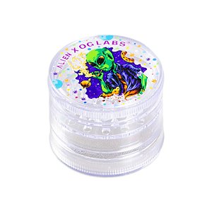 Dichavador de Plástico Alien X OG Labs Transparente - Alien Smoking