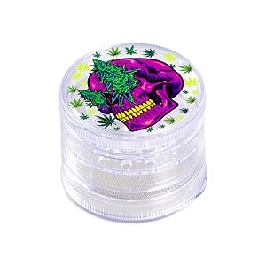 Dichavador de Plástico Skull Transparente - Caveira Roxa