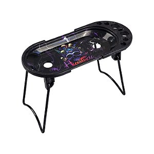 Bandeja De Metal Pequena Oval Com Suporte Estampada - Cogumelo