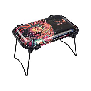 Bandeja De Metal Com Suporte Estampada - Cientista