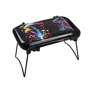 Bandeja De Metal Com Suporte Estampada - Cogumelo