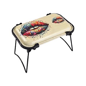 Bandeja De Metal Com Suporte Estampada - Boca Musical